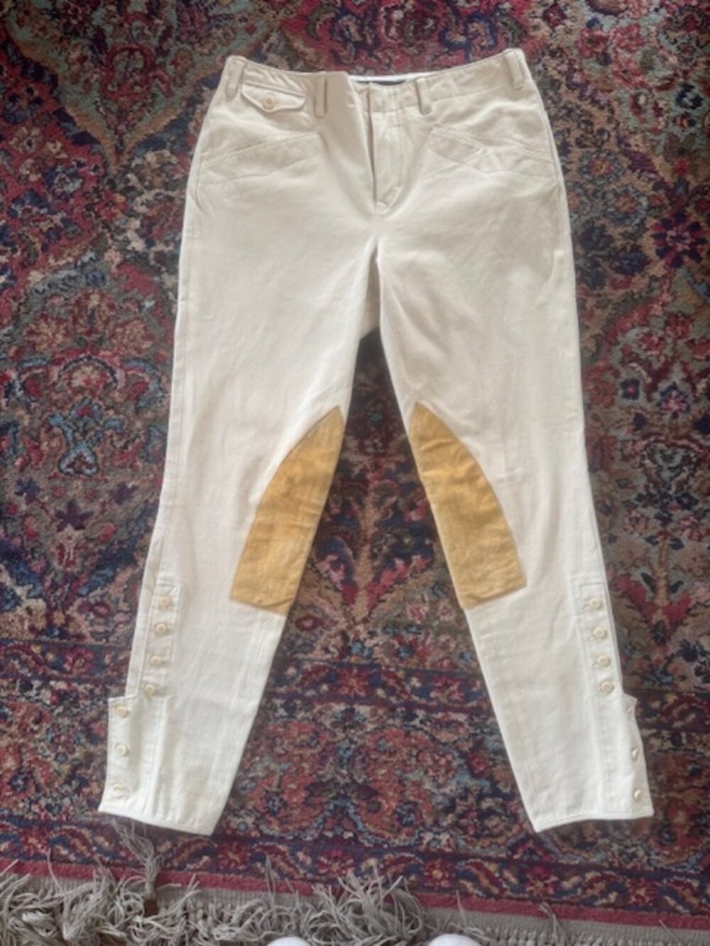 Vintage RALPH LAUREN SPORT Tan Equestrian Jodphur Riding Pants Size 10